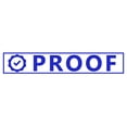 thumbnail image 1 of Printtoo Proof Self Inking Rubber Stamp Pre-Inked Office Stamp- Home Office Business Stationery, Blue- 42 x 9 mm, 1 of 7