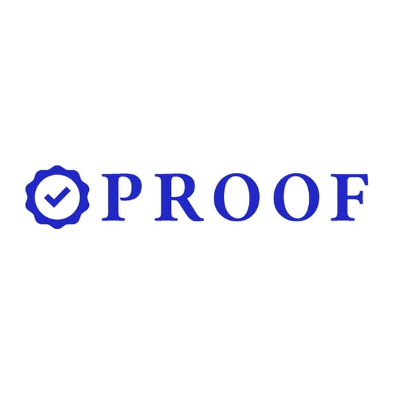Printtoo Proof Self Inking Rubber Stamp Pre-Inked Office Stamp- Home Office Business Stationery, Blue- 42 x 9 mm