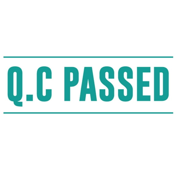 Printtoo Q.C Passed Self Inking Rubber Stamp Pre-Inked Office Stamp- Home Office Business Stationery, 47 x 20 mm Green