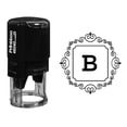 thumbnail image 1 of Printtoo R-40 Square Swirl Border B Alphabet Monogram Initial Self Inking Rubber Stamp Office Stationary, 1 of 1