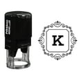 thumbnail image 1 of Printtoo R-40 Square Swirl Border K Alphabet Monogram Initial Office Stationary Self Inking Rubber Stamp, 1 of 4