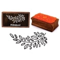thumbnail image 1 of Printtoo Rectangular Leaf Vine Design Wooden Rubber Stamp Block Scrap-Booking, 1 of 2