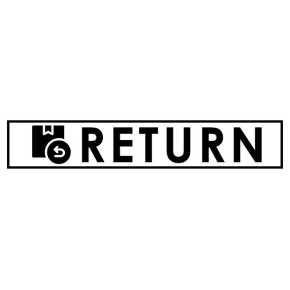 Printtoo Return Self Inking Rubber Stamp Pre-Inked Office Stamp- Home Office Business Stationery, Black- 42 x 9 mm