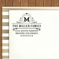 thumbnail image 1 of Printtoo Round Custom Family Address Return Rubber Stamp Self Inking Personalized Wedding Invitation Idea, 1 of 6