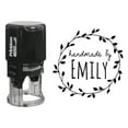thumbnail image 1 of Printtoo Round Custom Leaf Wreath Rubber Stamp Self Inking Handmade By Personalized Stamper Envelope Seal, 1 of 1
