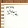 thumbnail image 1 of Printtoo Round Custom Return Address Rubber Stamp Self Inking Louisiana Map Personalized Stamper Idea, 1 of 6