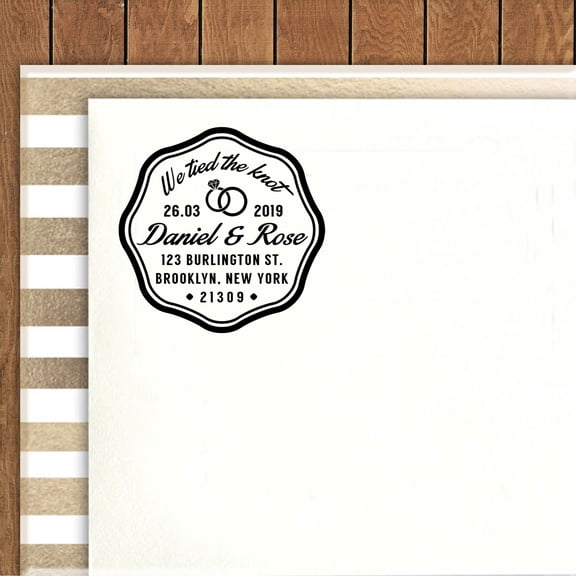 Printtoo Round Custom Save The Date Rubber Stamp Self Inking Wedding Invitation Personalized Stamper Idea
