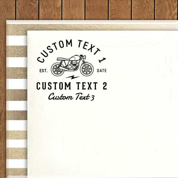 Printtoo Round Custom Text Automobile Repair Shop Rubber Stamp Self Inking Business Personalized Stamper