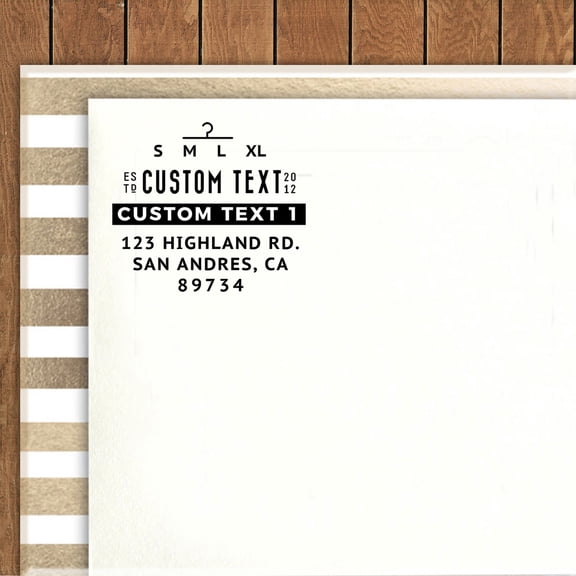 Printtoo Round Custom Text Clothes Shop Rubber Stamp Self Inking Business Address Personalized Stamper