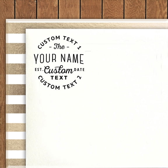 Printtoo Round Custom Text Rubber Stamp Self Inking Baker's Kitchen Business Personalized Stamper Idea