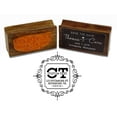 thumbnail image 1 of Printtoo Round Custom Text Rubber Stamp Wood Mounted Square Monogram Address Return Personalized Stamper, 1 of 4