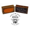 thumbnail image 1 of Printtoo Round Personalized Wedding Favor Stamp Custom Wood Mounted Stamp Meant To Bee Rubber&nbsp;Stamper-1.57 Inches Diamater, 1 of 4