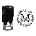 thumbnail image 1 of Printtoo Round Self Inking Return Address Rubber Stamp Custom Initial Monogram Personalized Stamper-Black, 1 of 4