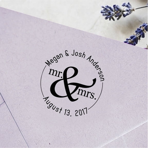 Printtoo Round Wedding Invitation Self Inking Return Address Stamp Custom Save The Date Stamp