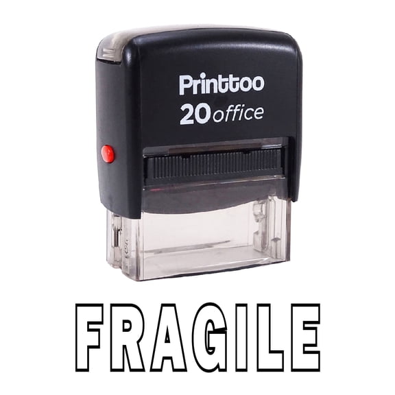 Printtoo Rubber Stamp FRAGILE Self Inking Office Stationary Custom Stamp-Black