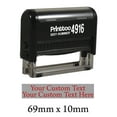 thumbnail image 1 of Printtoo Rubber Stamp Upto 2 Lines Of Custom Text Self Inking Personalized Stamper-Red, 1 of 1