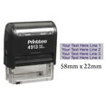 thumbnail image 1 of Printtoo Rubber Stamp Upto 4 Lines Of Custom Text Self Inking Personalized Stamper-Violet, 1 of 1
