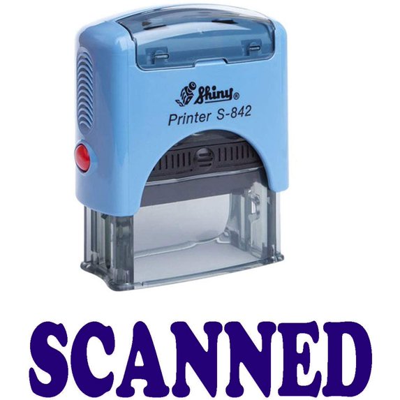 Printtoo SCANNED Self Inking Rubber Stamp Office Stationery Custom Shiny Stamps