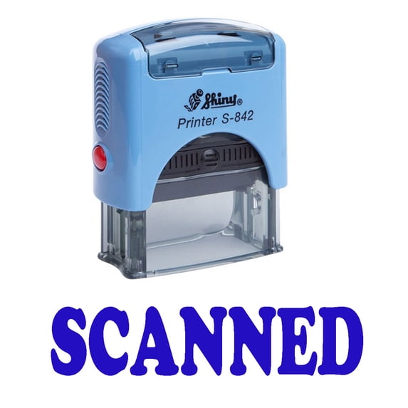 Printtoo SCANNED Self Inking Rubber Stamp Office Stationery Custom Shiny Stamps