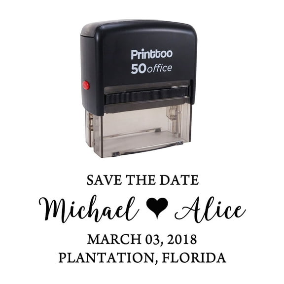 Printtoo Save The Date Custom Wedding Envelope Self Inking Personalized Rubber Stamp Gift