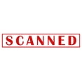 thumbnail image 1 of Printtoo Scanned Self Inking Rubber Stamp Pre-Inked Office Stamp- Home Office Business Stationery, Red- 42 x 9 mm, 1 of 7