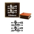 thumbnail image 1 of Printtoo Scrap-Booking Square Arrow With Eye Pattern Wooden Rubber Stamp Block-5 x 5 Inches, 1 of 2