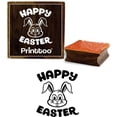 thumbnail image 1 of Printtoo Scrap-Booking Square Happy Easter Bunny Face Pattern Wooden Rubber Stamp-2 x 2 Inches, 1 of 2