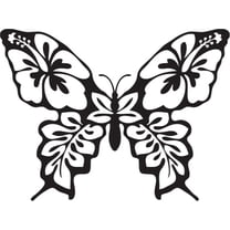 Printtoo Scrap-booking Butterfly Pattern Brown Wooden Rubber Square Stamp-2 x 2 Inches