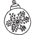 thumbnail image 1 of Printtoo Scrap-booking Christmas Ball Design Square Wooden Rubber Stamp Block-2 x 2 Inches, 1 of 1