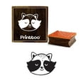 thumbnail image 1 of Printtoo Scrap- booking Racoon Animal Face Design Square Wooden Rubber Stamp-5 x 5 Inches, 1 of 2