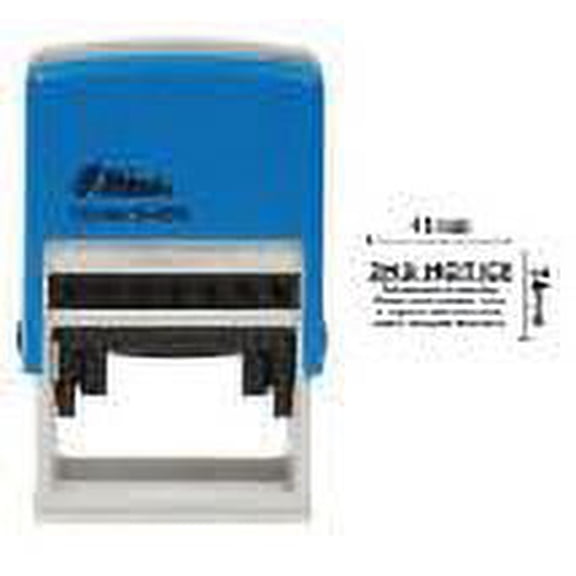 Printtoo Second Notice Past Due Self Inking Rubber Stamp Pre,Inked Office Stamp, Home Office Business Stationery, 41 x 24 mm, Black