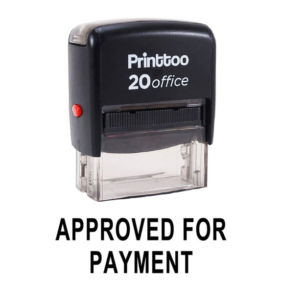 Printtoo Self Inking APPROVED FOR PAYMENT Rubber Stamp Office Stationary Custom Stamp - Black