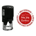 thumbnail image 1 of Printtoo Self Inking Custom Round Christmas Wishes Return Address Rubber Stamp Personalized Stamper-Red, 1 of 4