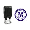 thumbnail image 1 of Printtoo Self Inking Custom Round Return Address Rubber Stamp Initial Monogram Personalized Stamper-Violet, 1 of 1