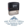 thumbnail image 1 of Printtoo Self Inking Custom Text Personalized Address With House Design Envelope Rubber Stamp-Blue, 1 of 1