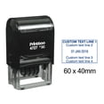 thumbnail image 1 of Printtoo Self Inking Dater Stamp With Custom Text & Date Office Stationery Date Rubber Stamp-Blue, 1 of 1