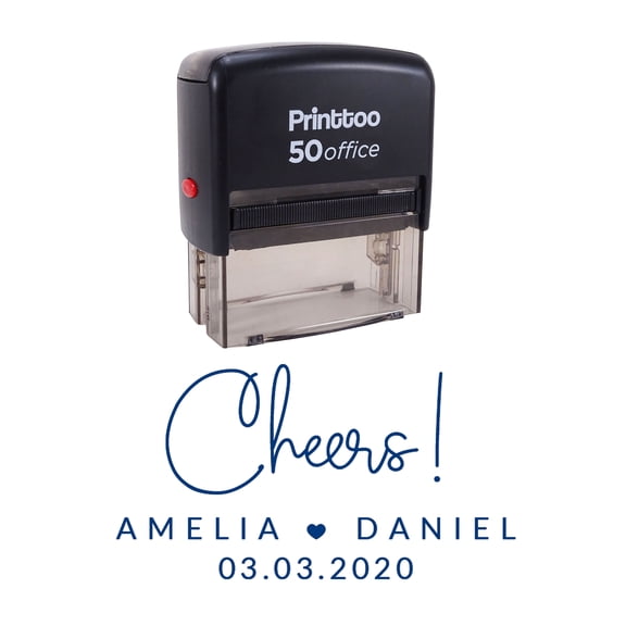 Printtoo Self Inking Dater Stamp With Received Text Date Document Rubber Stamp-Blue