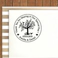 thumbnail image 1 of Printtoo Self Inking Family Address Custom Round Rubber Stamp Tree Of Life Design Personalized Stamper, 1 of 6