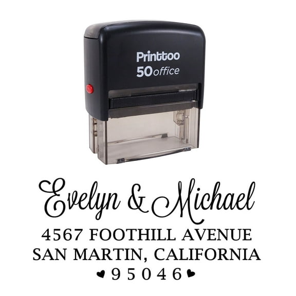 Printtoo Self Inking Return Address Rubber Stamp Personalized Calligraphy Stationary Gift
