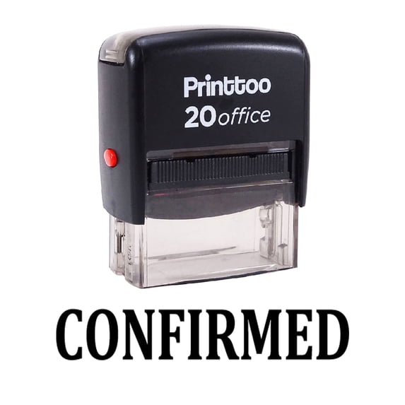 Printtoo Self Inking Rubber Stamp Office Stationary CONFIRMED Custom Stamp-Black