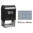 thumbnail image 1 of Printtoo Self Inking Upto 6 Lines Of Custom Text Rubber Stamp Personalized Stamper-Blue, 1 of 1