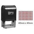 thumbnail image 1 of Printtoo Self Inking Upto 6 Lines Of Custom Text Rubber Stamp Personalized Stamper-Red, 1 of 1
