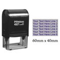 thumbnail image 1 of Printtoo Self Inking Upto 6 Lines Of Custom Text Rubber Stamp Personalized Stamper-Violet, 1 of 1