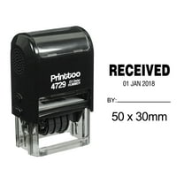Printtoo Self Inking With Received By Text Date And Sign Space Document Dater Rubber Stamp-Black