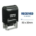 thumbnail image 1 of Printtoo Self Inking With Received By Text Date And Sign Space Document Dater Rubber Stamp-Blue, 1 of 1