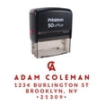 thumbnail image 1 of Printtoo Shop Name Personalized Self Inking Business Custom Text Rubber Stamp Gift Idea-Red, 1 of 1