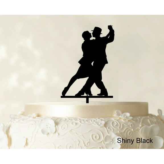 "Printtoo Silhouette Couple Cake Topper Wedding Cake Topper Cake Decorations Color Option Available 6""-7"" Inches Wide"