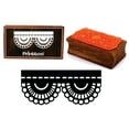 thumbnail image 1 of Printtoo Silhouette Ornate Lace Border Rectangular Wooden Rubber Stamp Scrap-Booking, 1 of 2