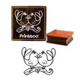 thumbnail image 1 of Printtoo Square Bird Pattern Wooden Rubber Stamp Crafting Card Making Stamps-5 x 5 Inches, 1 of 2