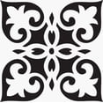 thumbnail image 1 of Printtoo Square Floral Damask Pattern Wooden Rubber Stamps Craft Textile Block-4 x 4 Inches, 1 of 1